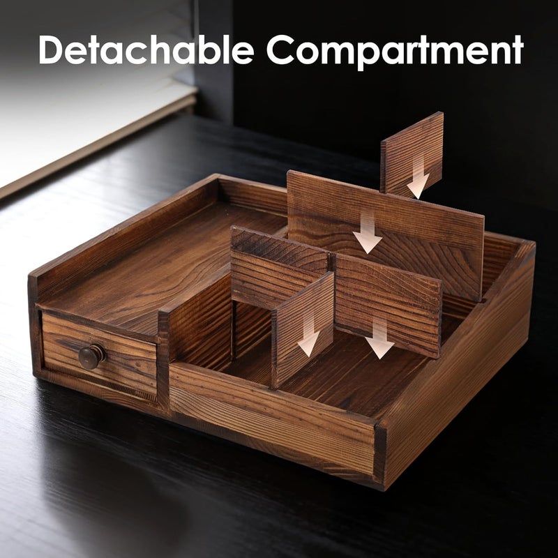 Forest Angle Organizer For Men,Bathroom Countertop Organizers,Perfume Organizer,Cologne Organizers,Bathroom Storage,Perfume Stand,Gifs For Men,Mens Valentines Day Gifts,Adjustable Partition(Bourbon Brown) - Image 3